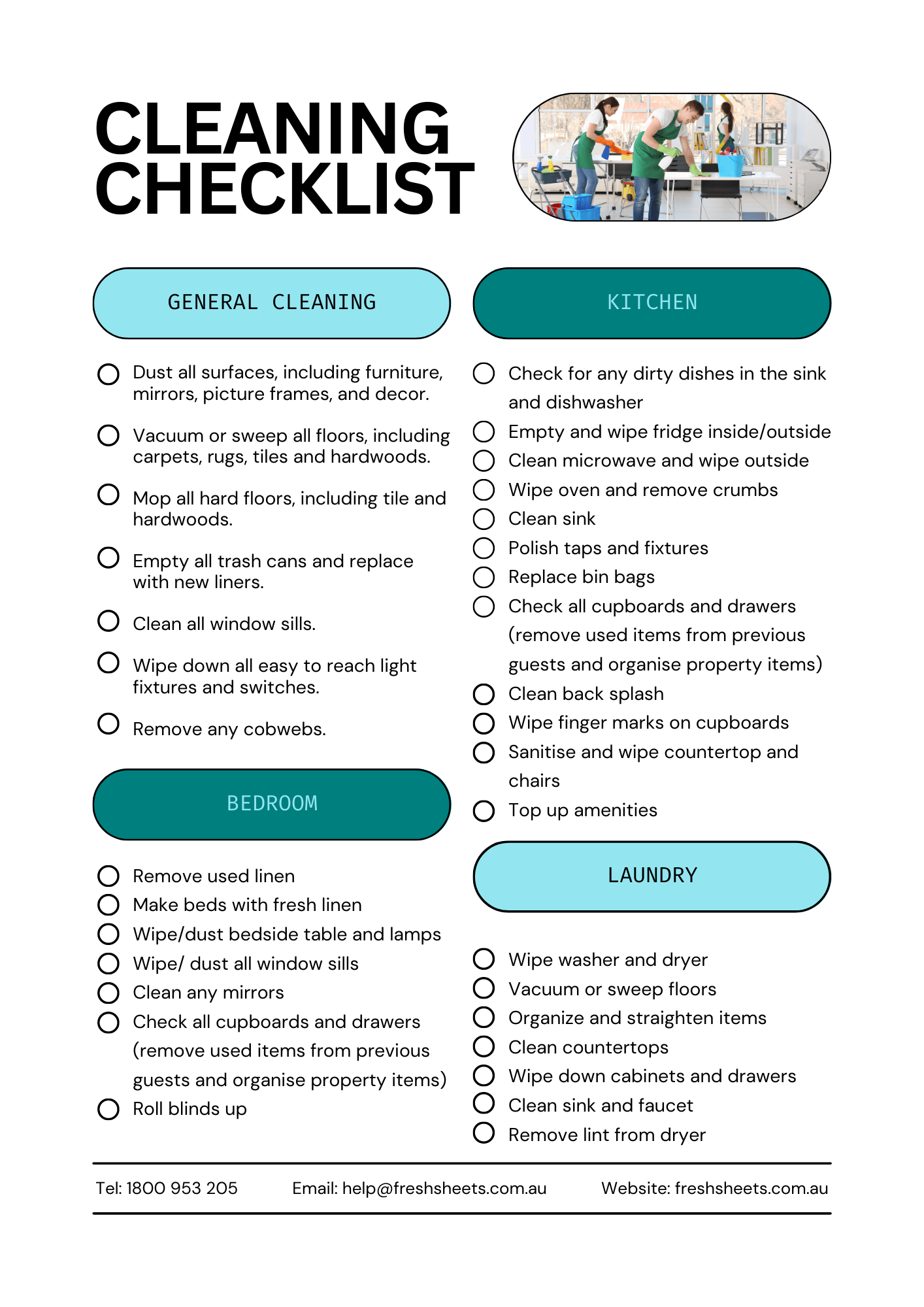 Turnover Checklist - freshsheets.me