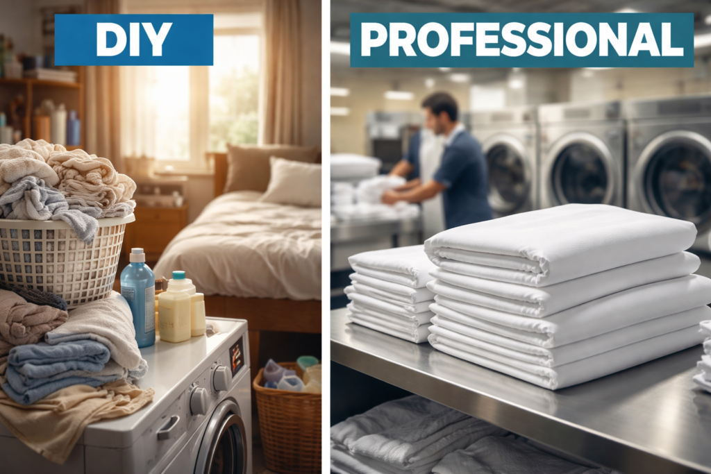DIY vs professional laundry services